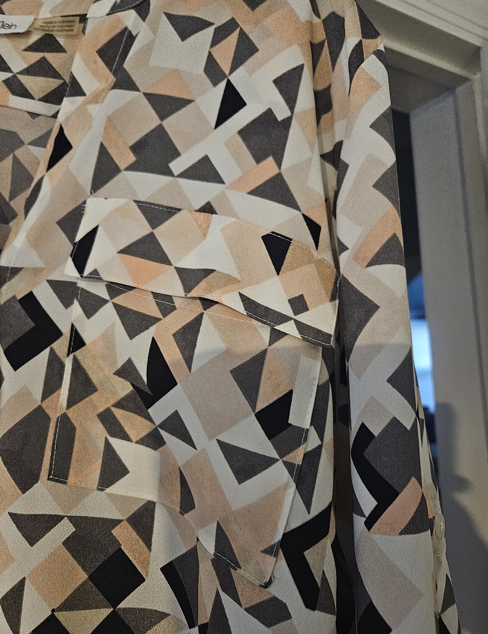 Calvin Klein Blouse Size LARGE - Picture 5 of 6